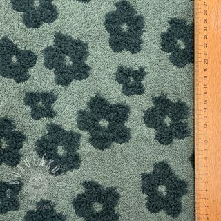 Froté Knitted flowers old green
