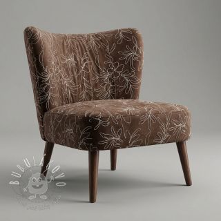 Semiš Tape flower dark brown