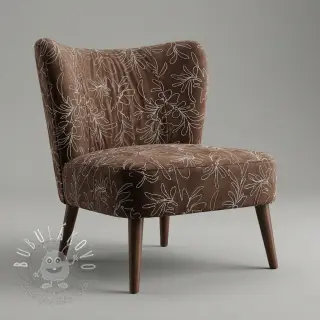 Semiš Tape flower dark brown