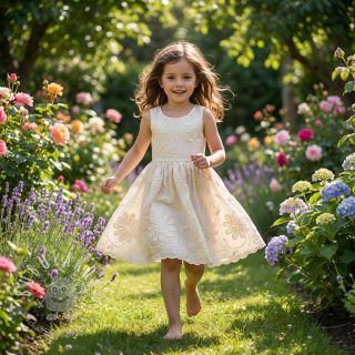 Bavlnená látka EMBROIDERY Bellagio off white