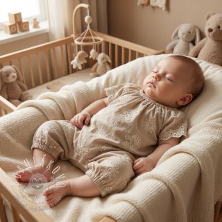 Bavlnená látka EMBROIDERY Sea ornaments natural