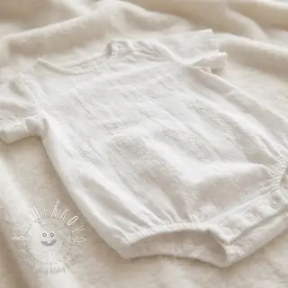 Bavlnená látka DOBBY Stripe off white
