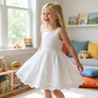 Bavlnená látka EMBROIDERY Leon border