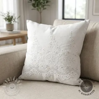 Bavlnená látka EMBROIDERY Leon border