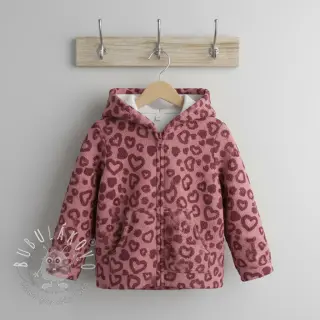 Kabátovina TEDDY Hearts old pink