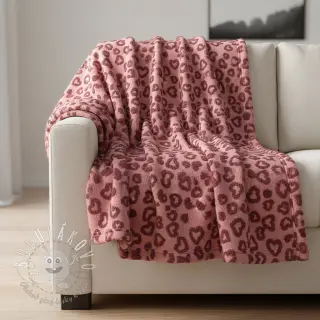 Kabátovina TEDDY Hearts old pink