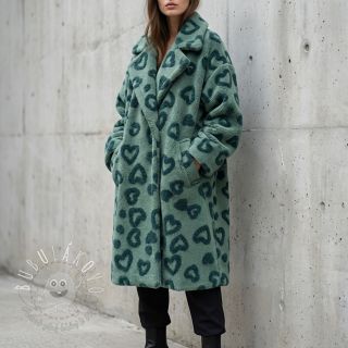 Kabátovina TEDDY Hearts old green