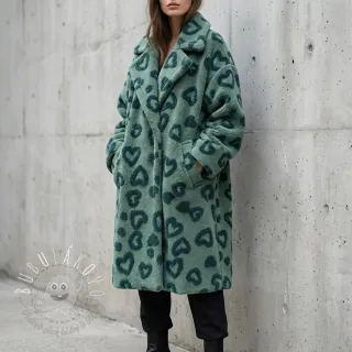 Kabátovina TEDDY Hearts old green