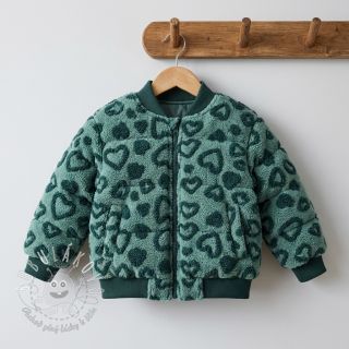 Kabátovina TEDDY Hearts old green