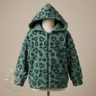 Kabátovina TEDDY Hearts old green