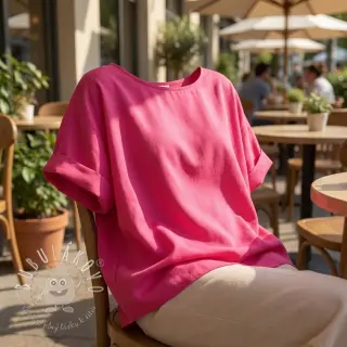 Bavlnená látka s viskózou fuchsia
