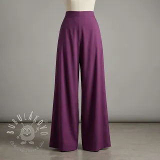 Bavlnená látka s viskózou aubergine
