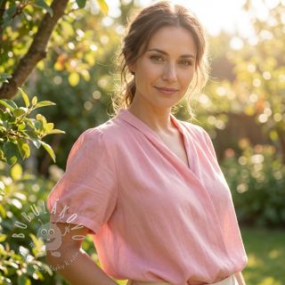 Bavlnená látka s viskózou light rose