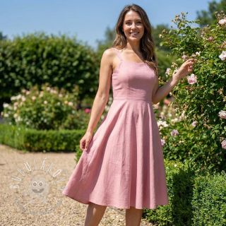 Bavlnená látka s viskózou light rose