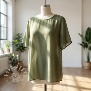 Bavlnená látka s viskózou olive