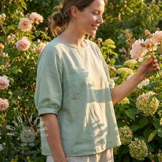 Bavlnená látka s viskózou mint