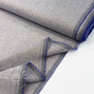 Bavlnená látka s ľanom LUREX blue