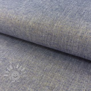 Bavlnená látka s ľanom LUREX blue