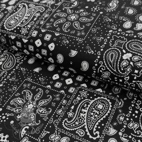 Bavlnená látka Farwest noir