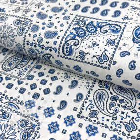 Bavlnená látka Kansas blanc blue