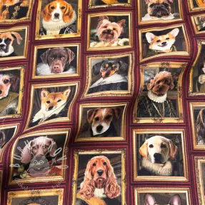 Dekoračná látka Dogs golden age digital print