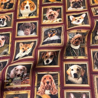 Dekoračná látka Dogs golden age digital print