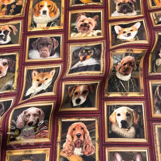 Dekoračná látka Dogs golden age digital print