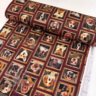 Dekoračná látka Dogs golden age digital print