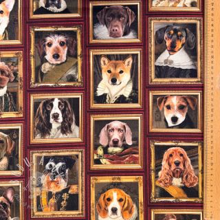 Dekoračná látka Dogs golden age digital print