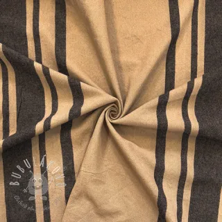 Dekoračná látka Bernadette stripe lin noir