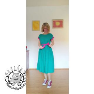 Bavlnená látka s ľanom apple green