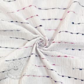 Bavlnená látka DOBBY CRINKLE Stripe white