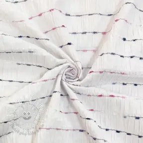 Bavlnená látka DOBBY CRINKLE Stripe white