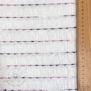 Bavlnená látka DOBBY CRINKLE Stripe white