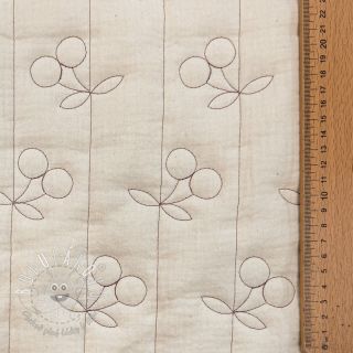 Dvojitá gázovina/mušelín STEPPED Cherries natural