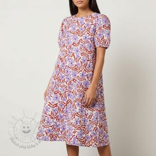 Dvojitá gázovina/mušelín STEPPED Flowers natural