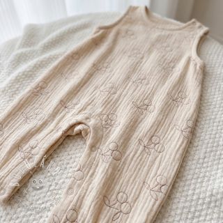 Dvojitá gázovina/mušelín STEPPED Cherries natural