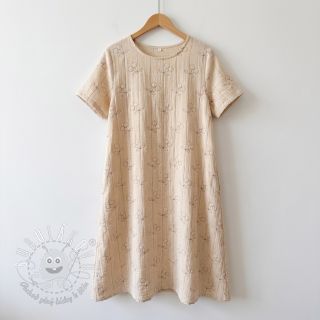 Dvojitá gázovina/mušelín STEPPED Cherries natural