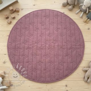 Dvojitá gázovina/mušelín STEPPED Cherries mauve