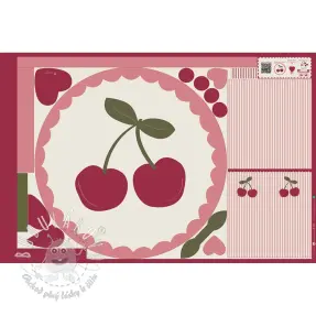 Bavlnená látka Cherries playmat PANEL digital print
