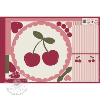 Bavlnená látka Cherries playmat PANEL digital print