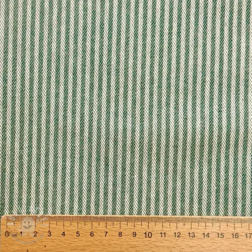 Dekoračná látka DOBBY Colored stripe army green