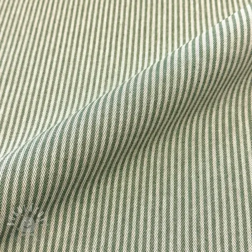 Dekoračná látka DOBBY Colored stripe army green