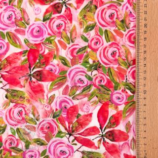 Viskóza RAYON POPLIN Printed Rosie design A