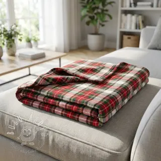Bavlnená látka LIGHT FLANNEL Check design D