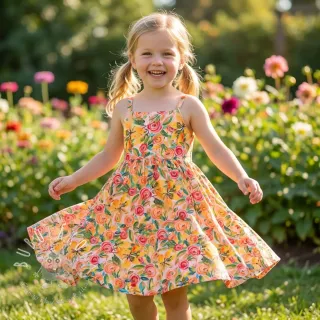 Viskóza RAYON POPLIN Printed Rosie design C