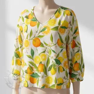 Viskóza RAYON POPLIN Fruity design D