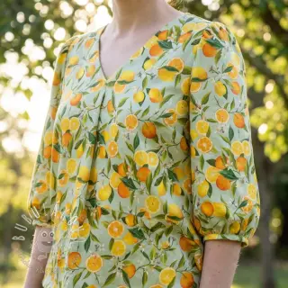 Viskóza RAYON POPLIN Fruity design E