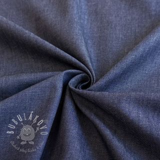 Bavlnená látka JEANS Chambre dark blue