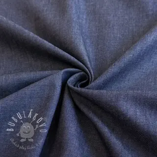 Bavlnená látka JEANS Chambre dark blue